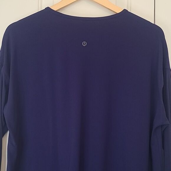 Lululemon City Bound Long Sleeve Soft Tee Shirt Emperor Blue Size 4 - Picture 6 of 10